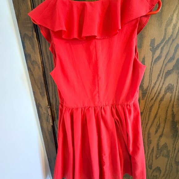Red/Orange Ruffle Dress - Picture 2 of 9
